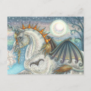 POSTAL HALLOWEEN GÓTICO UNICORN CON ALAS DE MADERA, CABAL