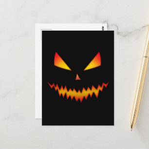 Postal Halloween Guay asusta la cara de Jack O'Lantern en