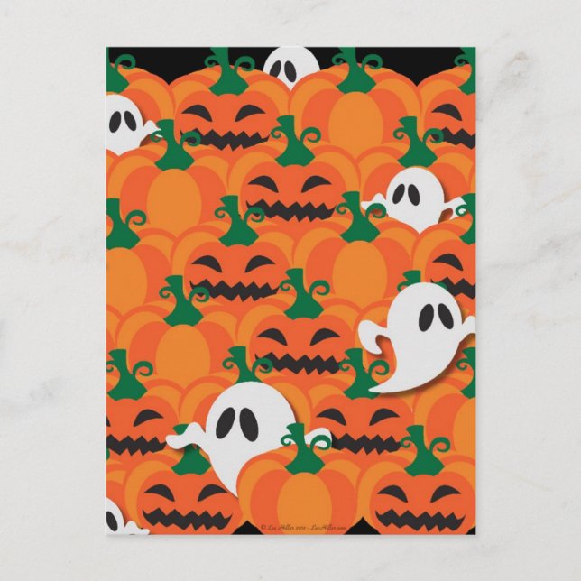 Postal Halloween Halloween Parche De Fantasmas (Anverso)