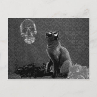 Postal Halloween Happy y el fantasma