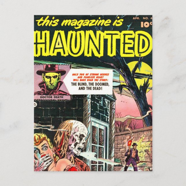 Postal Halloween Haunted Comic Book (Anverso)