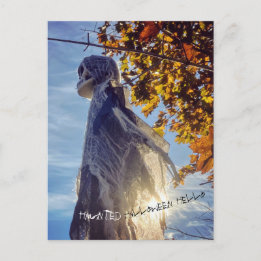 Postal Halloween Haunted Hello Spirit Postcard