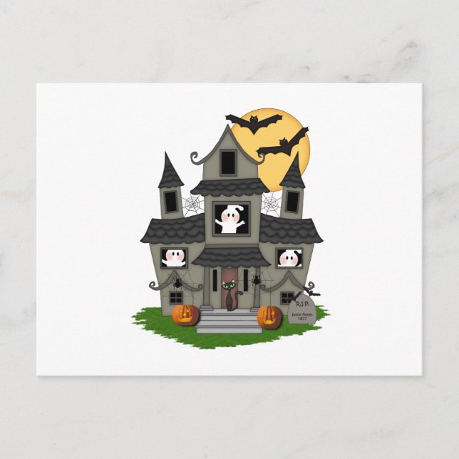 Postal Halloween Haunted House (Anverso)