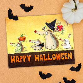 Postal Halloween Hedgehogs
