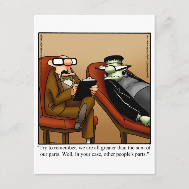 Postal Halloween Hilarious Humcard (Anverso)