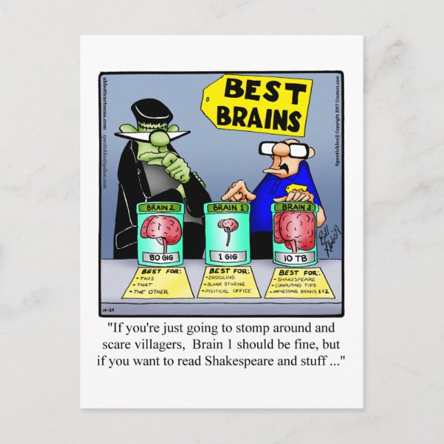 Postal Halloween Hilarious Humcard (Anverso)