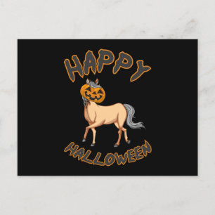 Postal Halloween Horse Horses Pumpkin Horror Idea