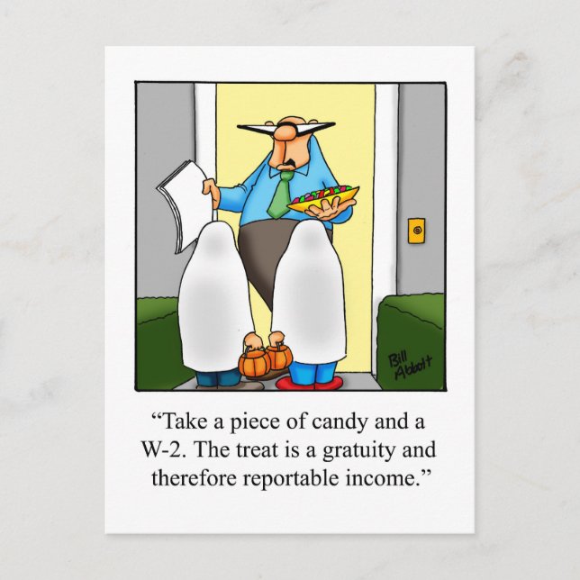 Postal Halloween Humor Postcard (Anverso)