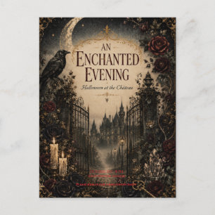 Postal Halloween inspirado en vintage para una noche mist