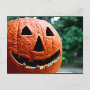 Postal Halloween Jack O Lantern cierra