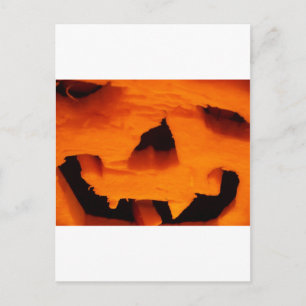 Postal Halloween Jack-O-Lantern Face