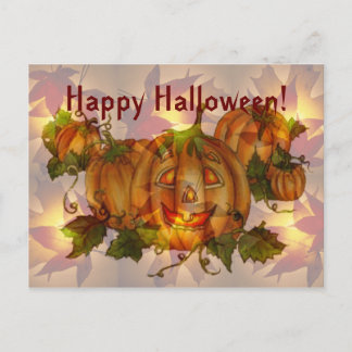 Postal HALLOWEEN JACK & PUMPKIN PATCH, por SHARON SHARPE