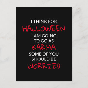 Postal Halloween Karma Saying