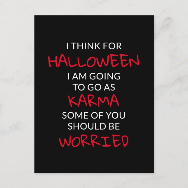 Postal Halloween Karma Saying (Anverso)