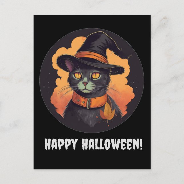 Postal Halloween Kitty (Anverso)