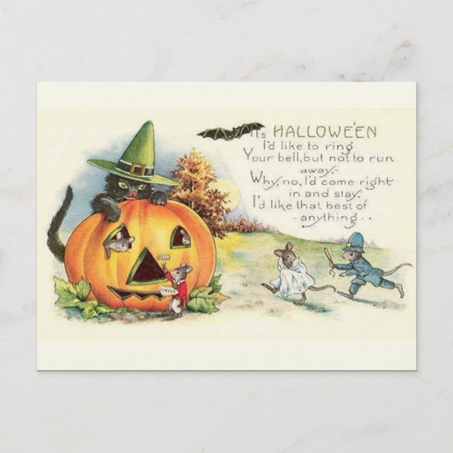 Postal Halloween KRW Vintage (Anverso)