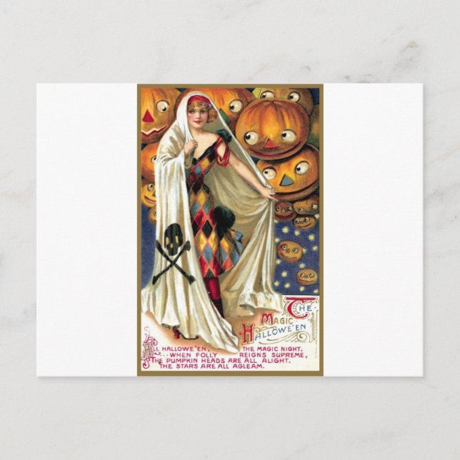 Postal Halloween mágico (Anverso)