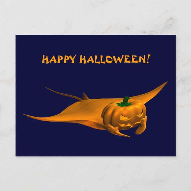 Postal Halloween Manta Ray (Anverso)