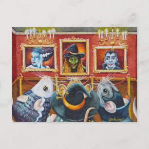 Postal Halloween Mice Visita Museo de Arte Arte Arte Wate