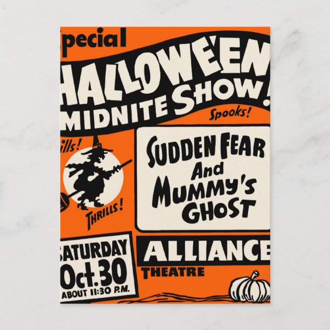 Postal Halloween Midnite Show (Anverso)
