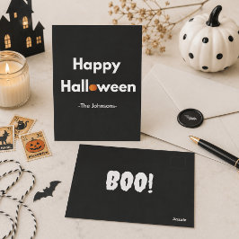 Postal Halloween minimalista moderno – Personalizado