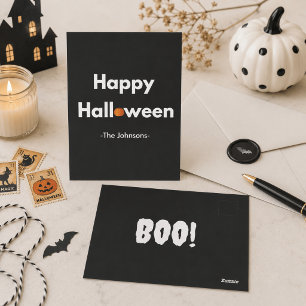 Postal Halloween minimalista moderno – Personalizado