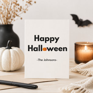 Postal Halloween minimalista moderno – Personalizado