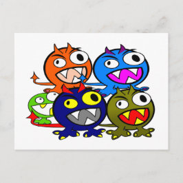 Postal Halloween Monster Friends