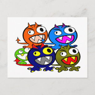 Postal Halloween Monster Friends