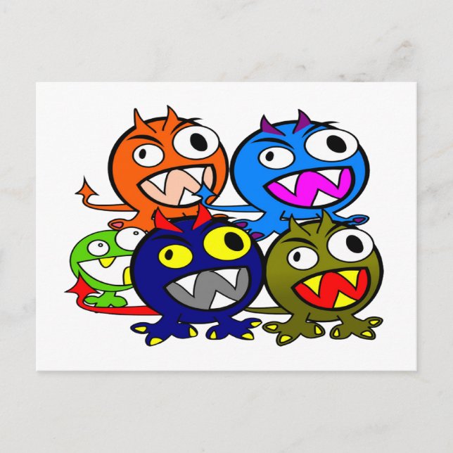 Postal Halloween Monster Friends (Anverso)