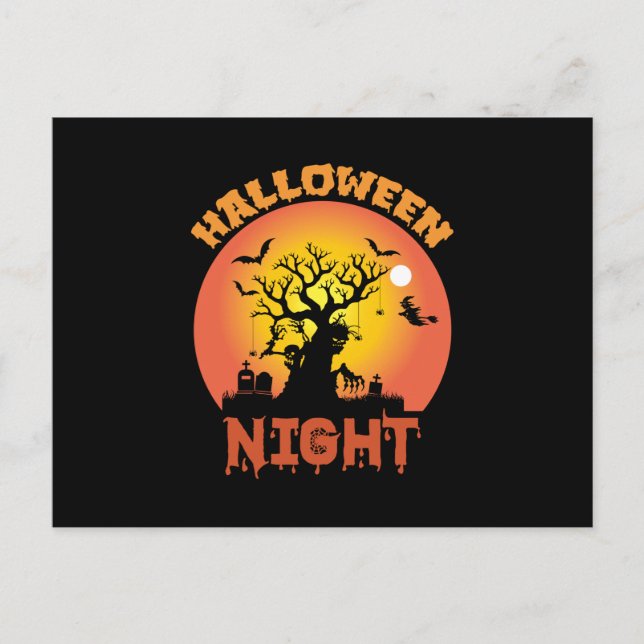 Postal Halloween Night Birthday (Anverso)