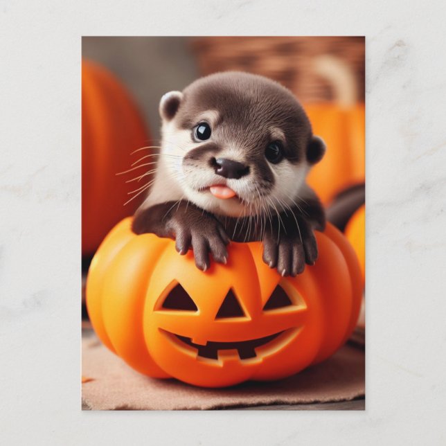 Postal Halloween Otter (Anverso)