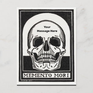 Postal Halloween Party Personalizado Skeleton Birthday