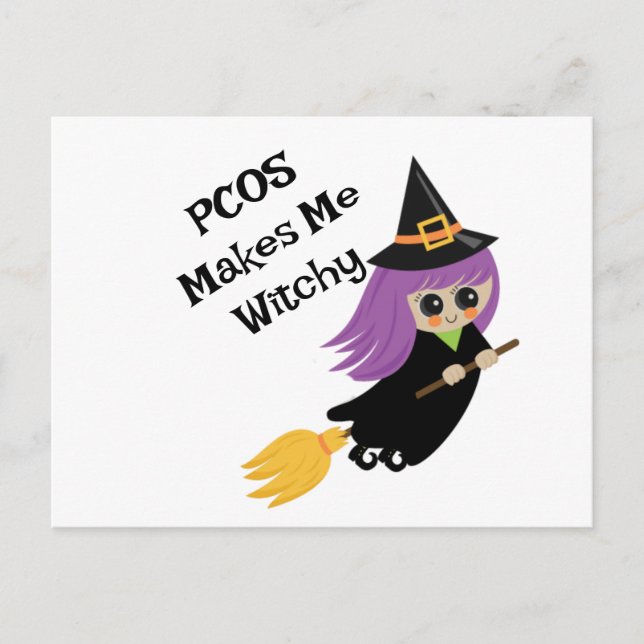 Postal Halloween PCOS me hace picar (Anverso)