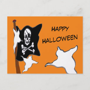 Postal Halloween, Personalizado de Bandera Pirata y Fanta