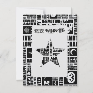 Postal Halloween Personalizado Guay Whimsical Typography