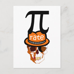 Postal Halloween pirata divertida de pi