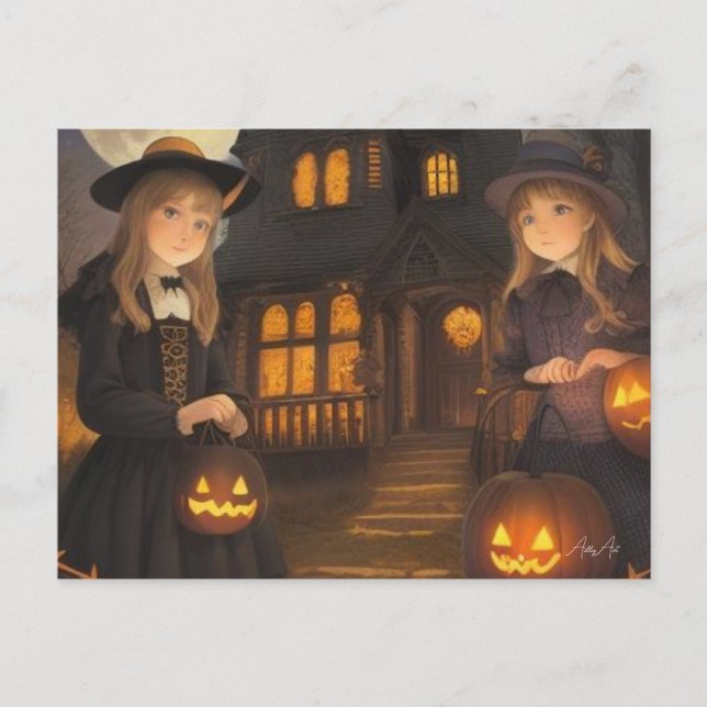 Postal Halloween Post Card - Grils de Ailly Howard (Anverso)