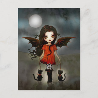 Postal Halloween Postcard Cute Little Vampis