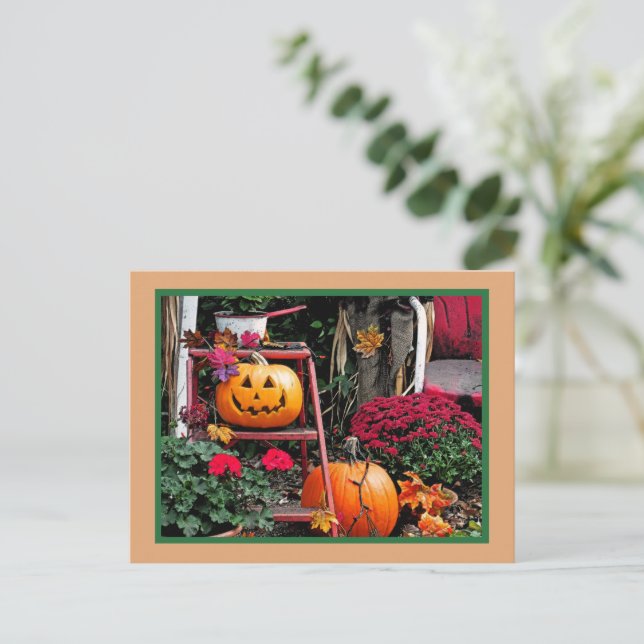 POSTAL HALLOWEEN POSTCARD/PUMPKIN SONRIENTE/HAPPY HALLOWE (Anverso de pie)