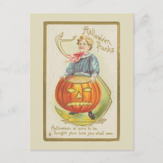 Postal Halloween Pranks Vintage (Anverso)