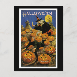 Postal Halloween Pumpkin Patch Nightmare