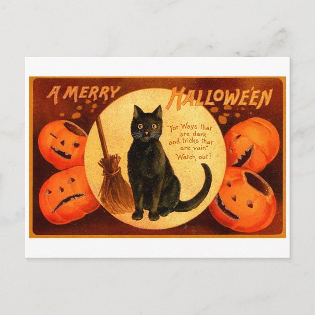 Postal Halloween retro vintage (Anverso)
