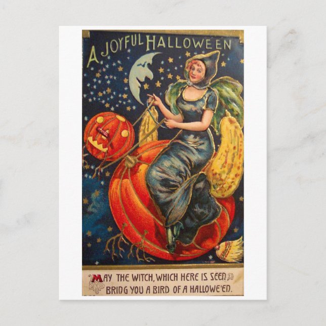 Postal Halloween retro vintage (Anverso)