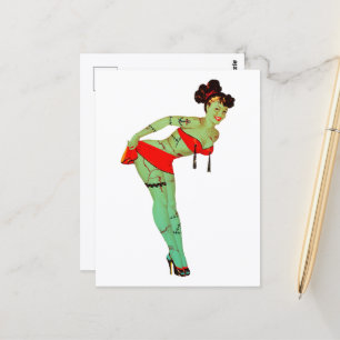 Postal Halloween Retro Zombie