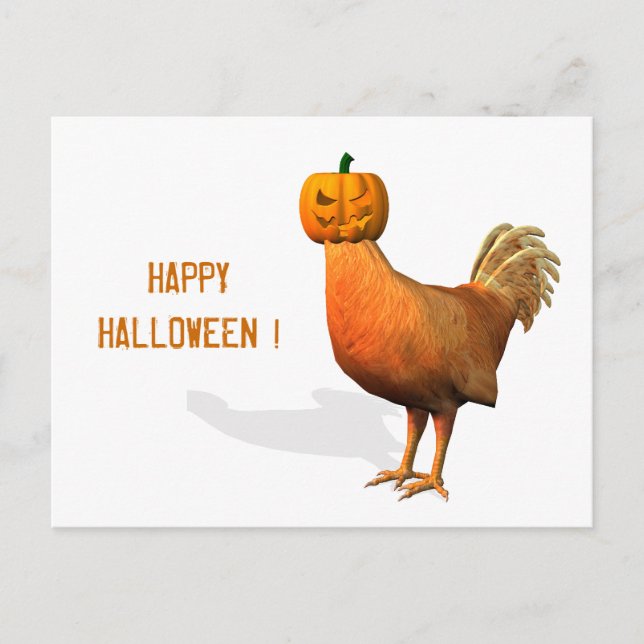 Postal Halloween Rooster (Anverso)