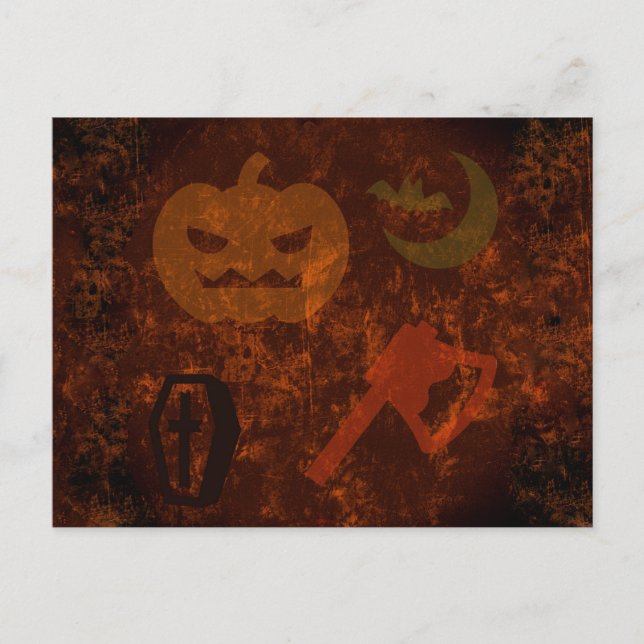 Postal Halloween Scares on Eerie Background (Anverso)