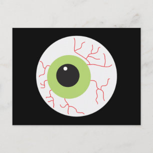 Postal Halloween Scary Eyeball