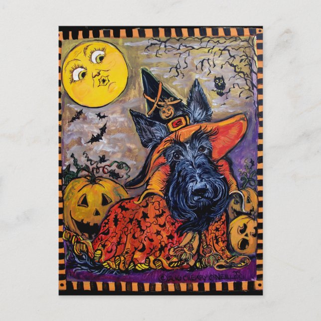 Postal Halloween Scottie (Anverso)