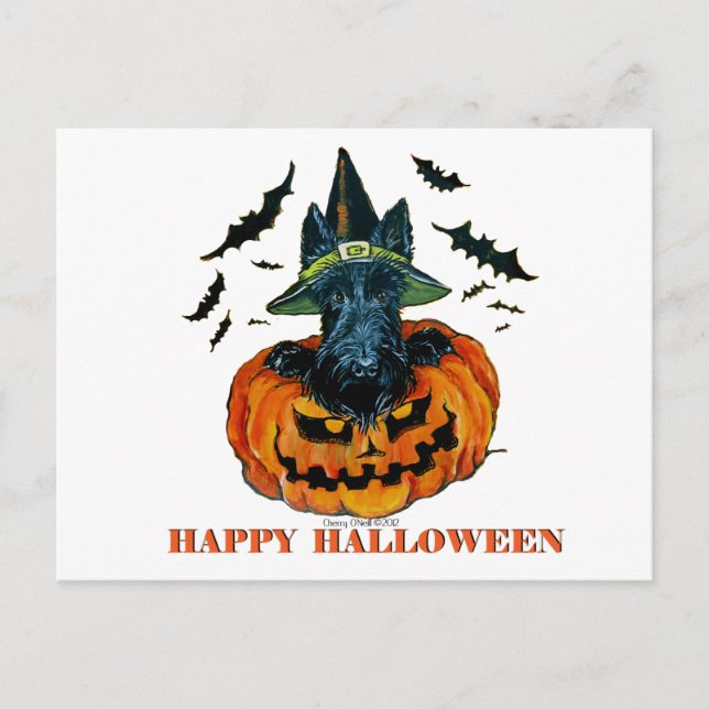Postal Halloween Scottie (Anverso)
